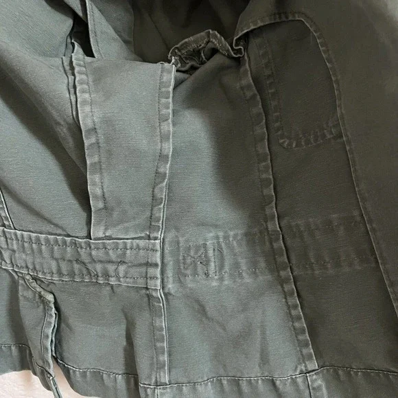 Marc Jacobs Womens Utility Jacket Button Front Sz 2 Green Long Slv Cotton - Picture 6 of 6